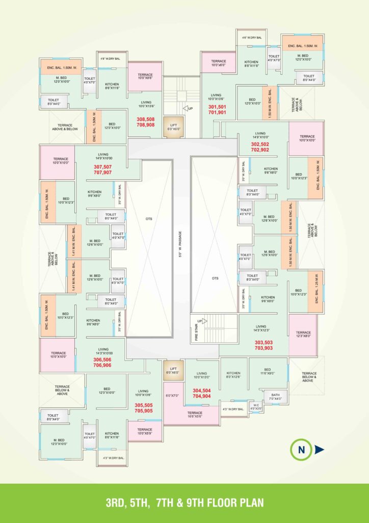 Hazel-View-3rd-5th-7th-&-9th-Floor-Plan